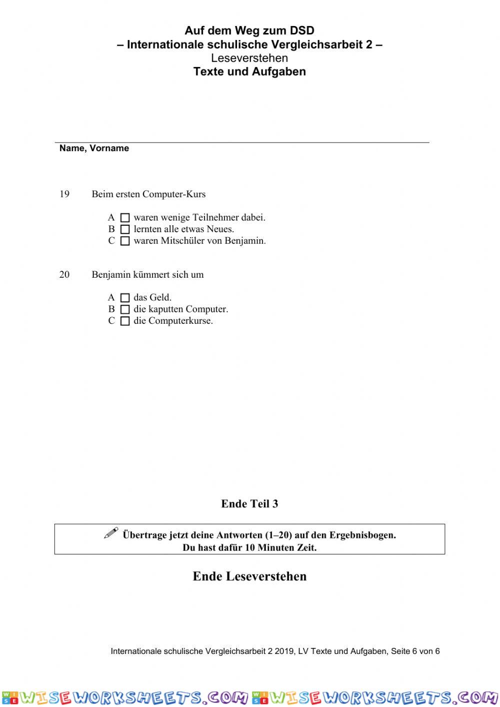 worksheet