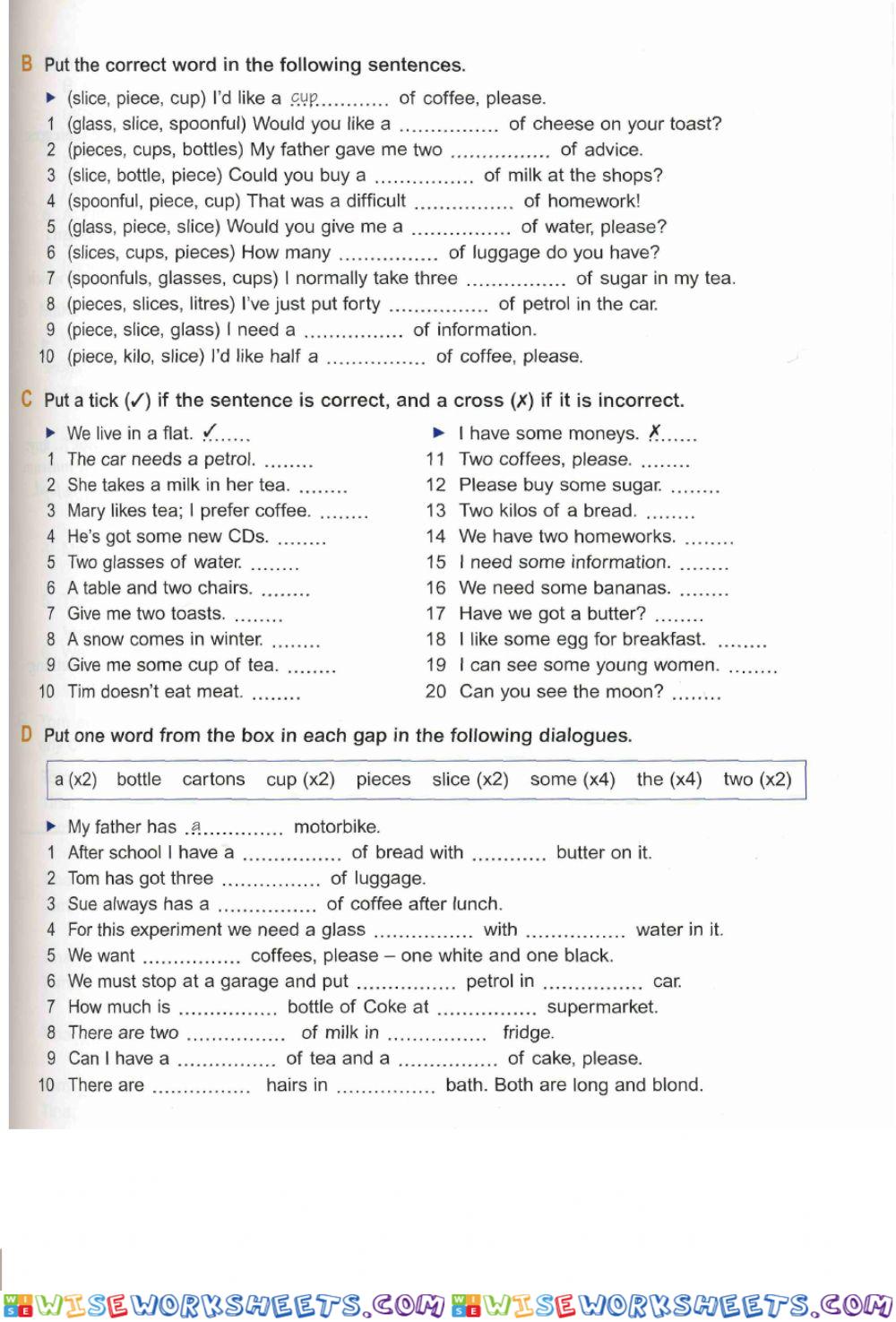 worksheet