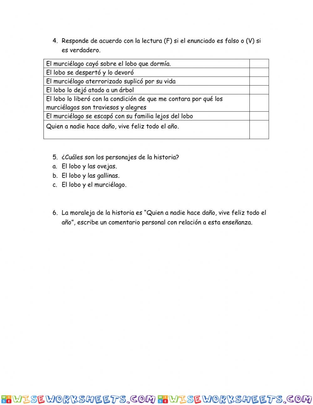 worksheet