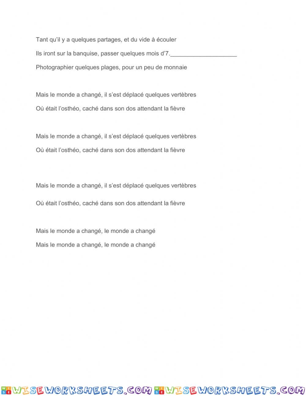 worksheet