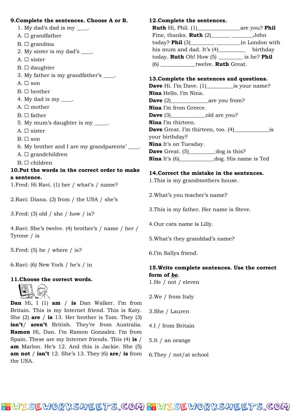 worksheet