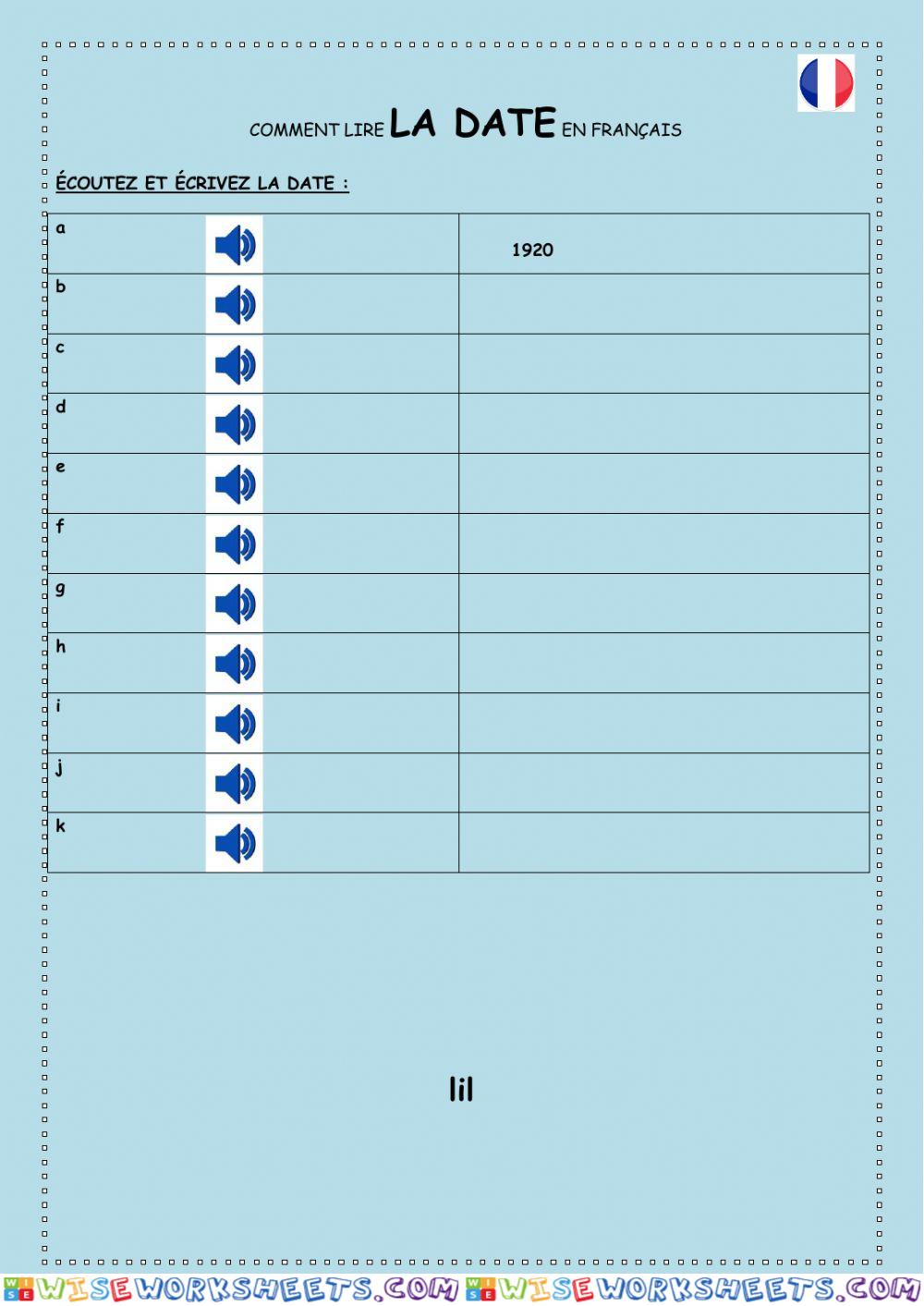 Comment lire la date en français