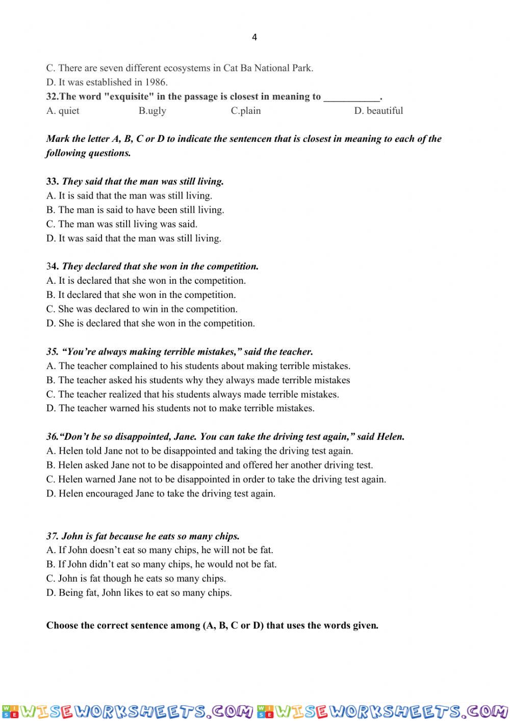 worksheet