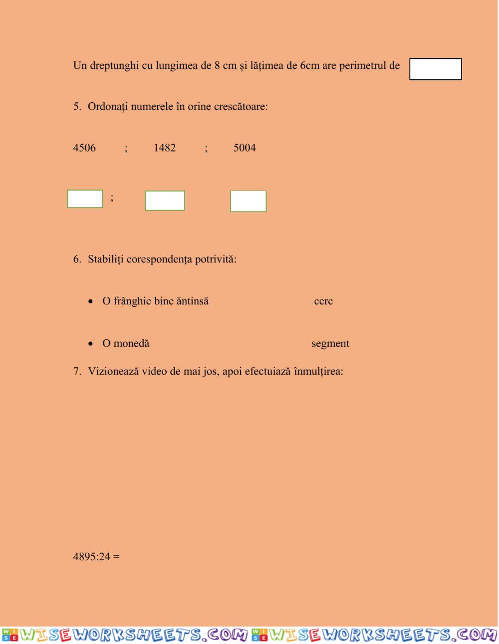 worksheet