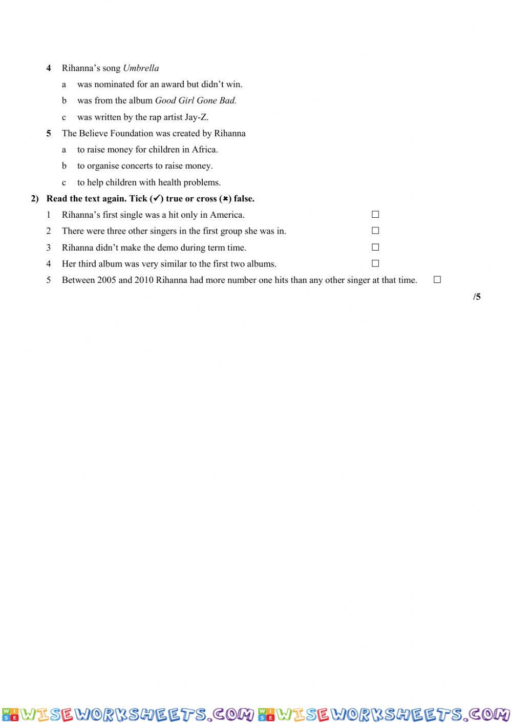 worksheet