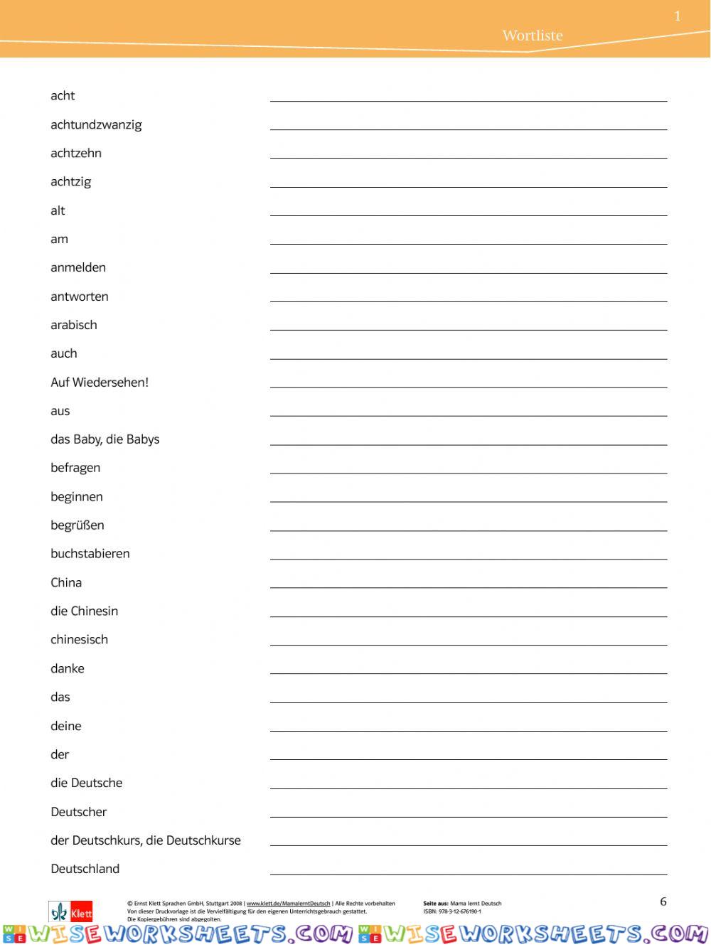 worksheet