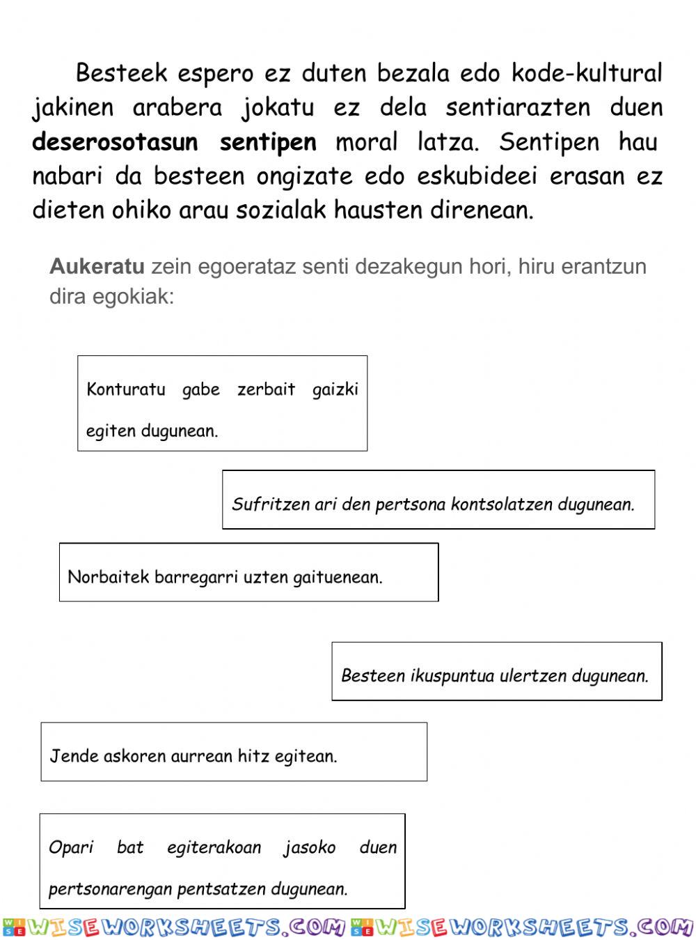 worksheet