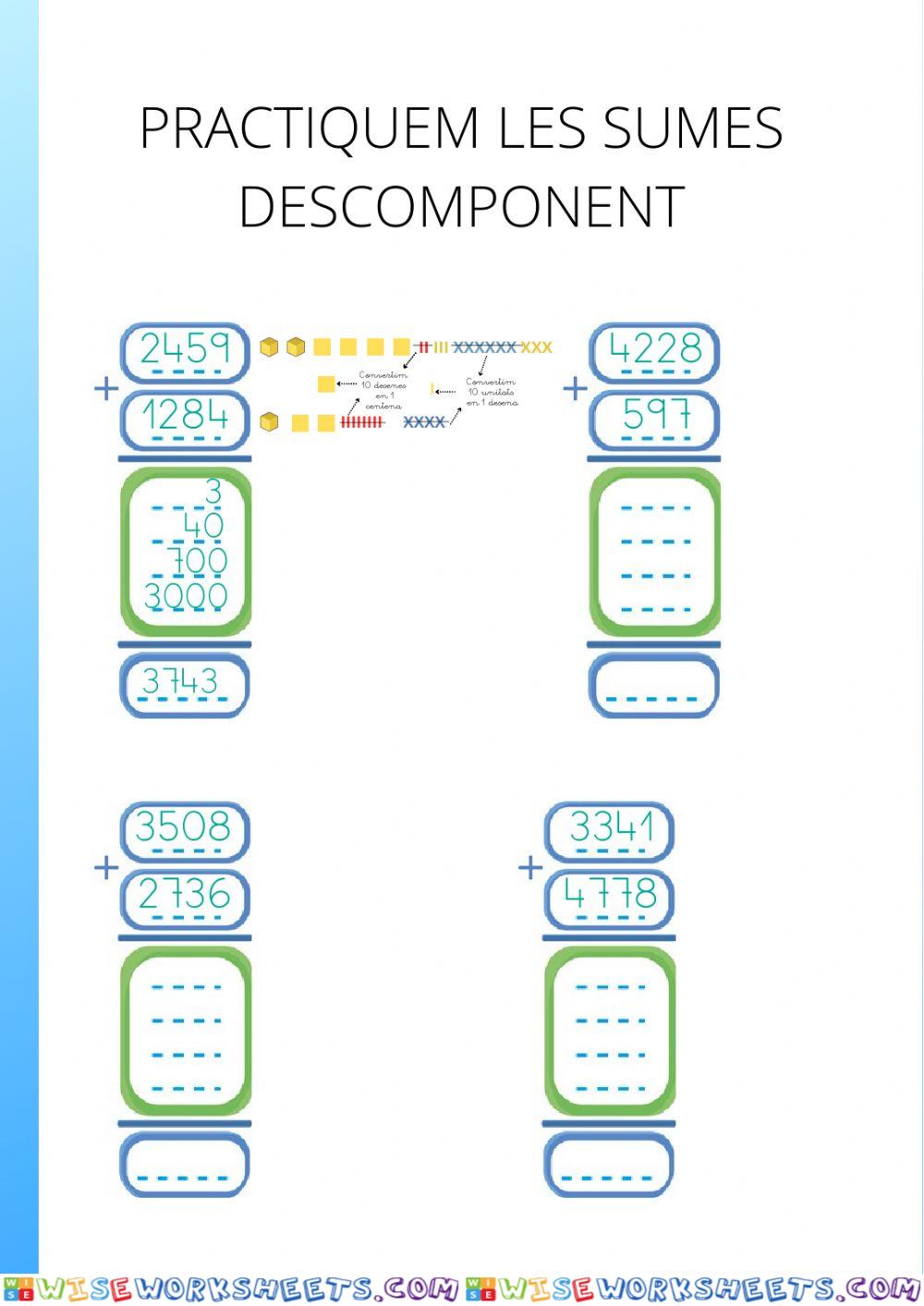 Sumes descomponent