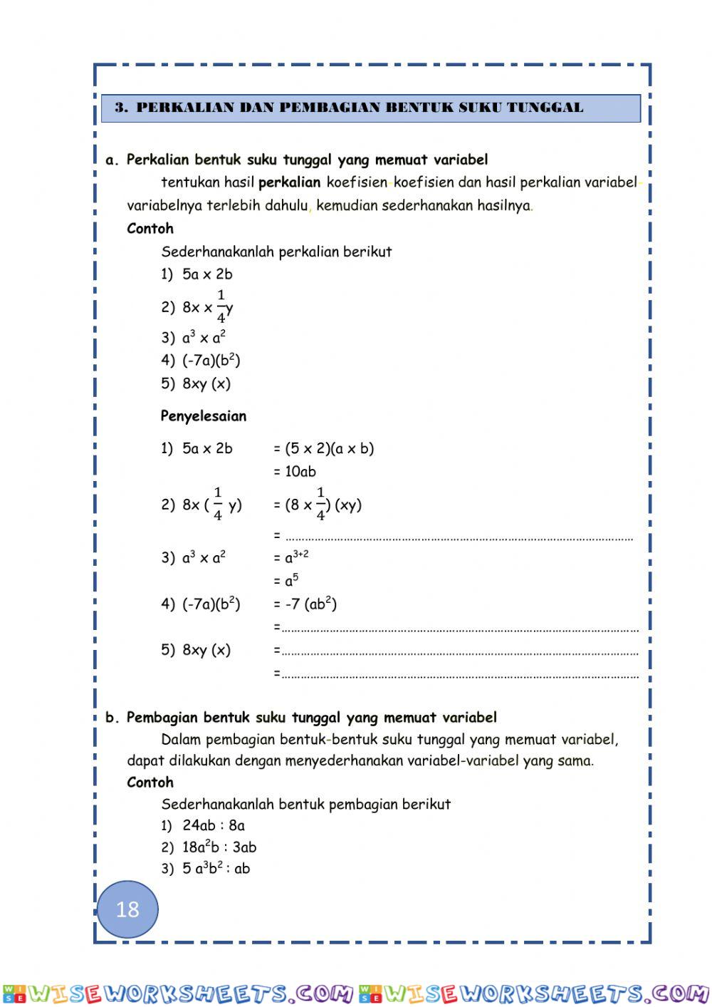 worksheet