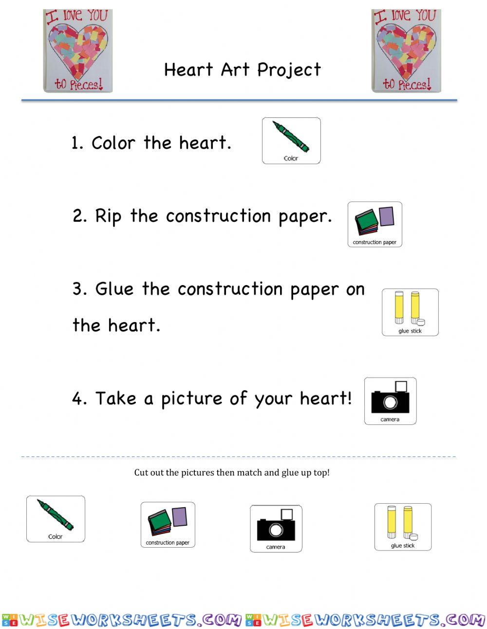 Art Visual Schedule heart