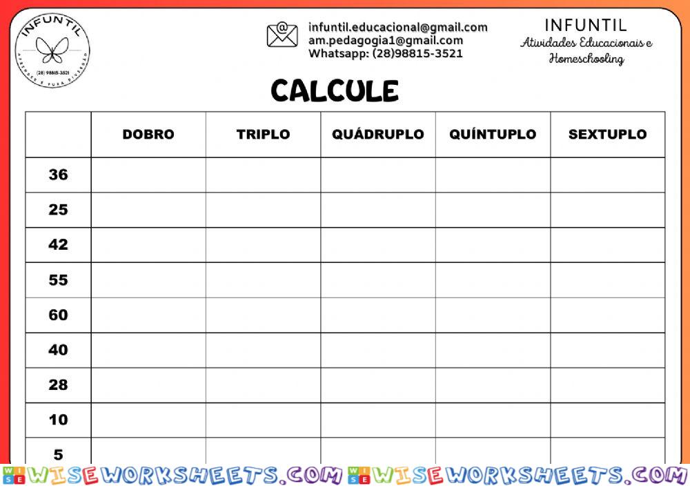 worksheet