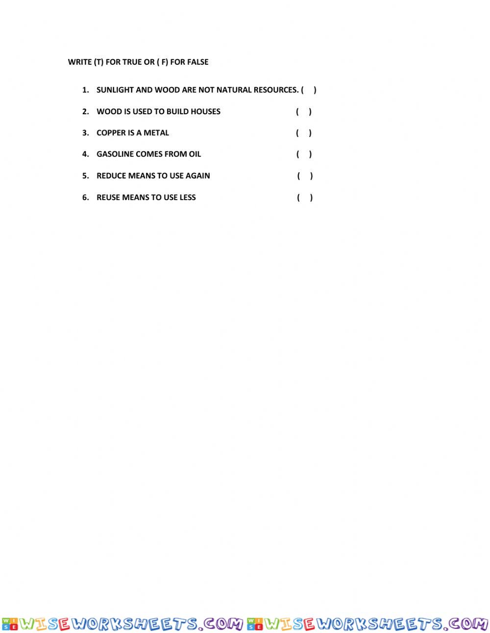 worksheet
