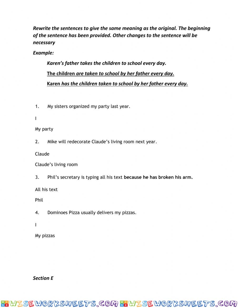 worksheet