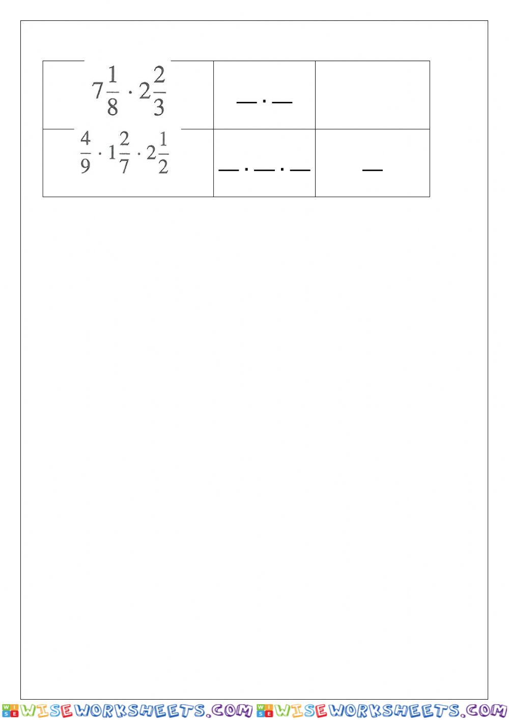 worksheet