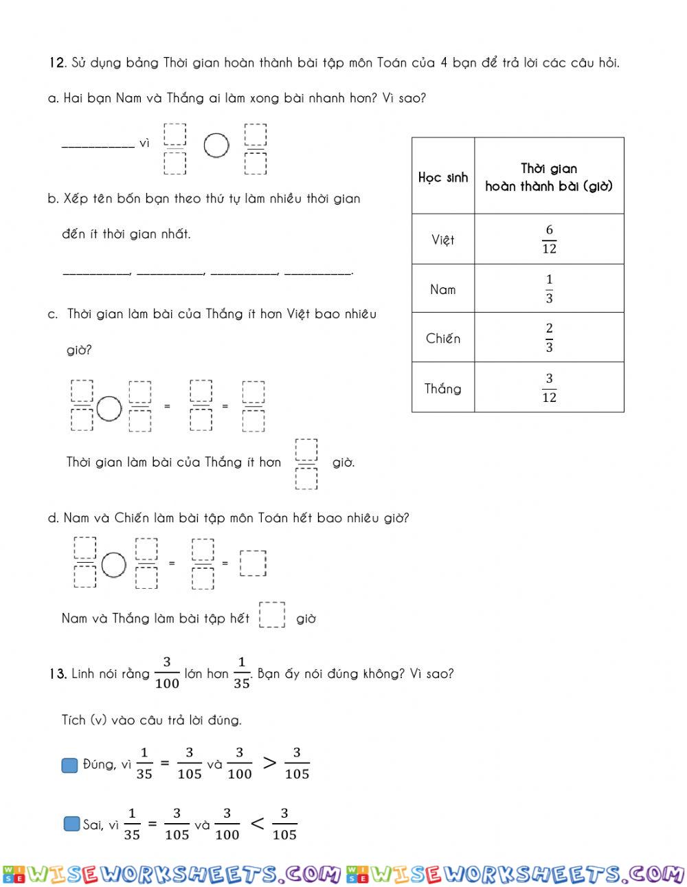 worksheet