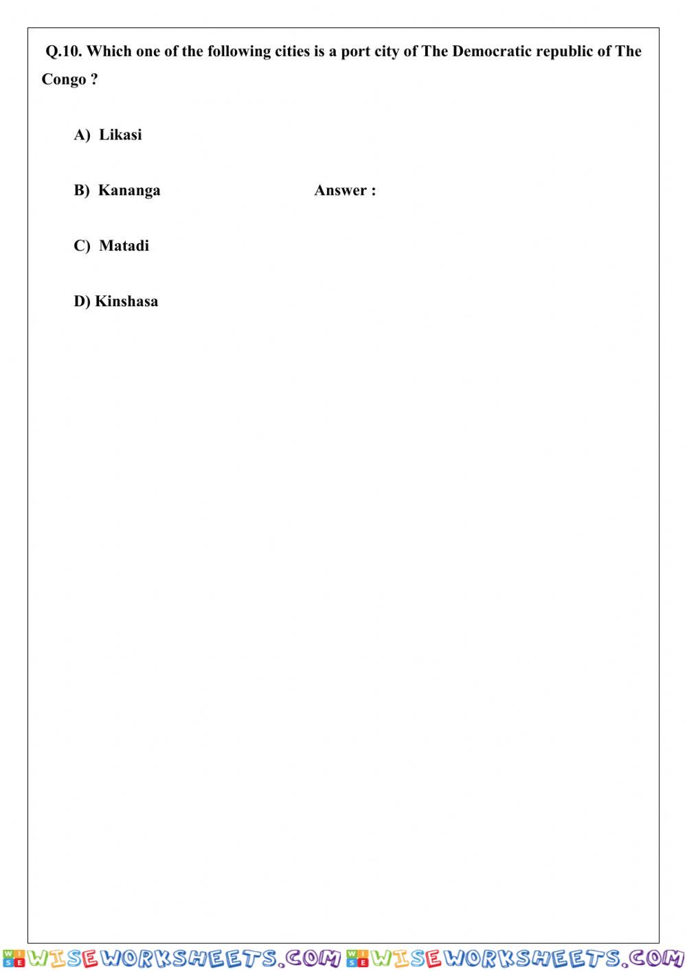 worksheet