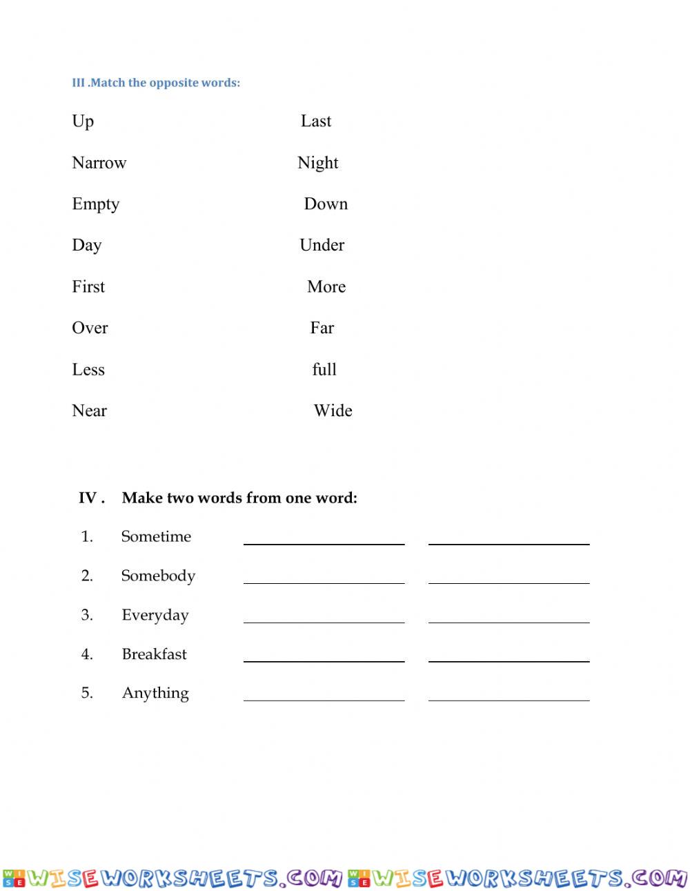 worksheet
