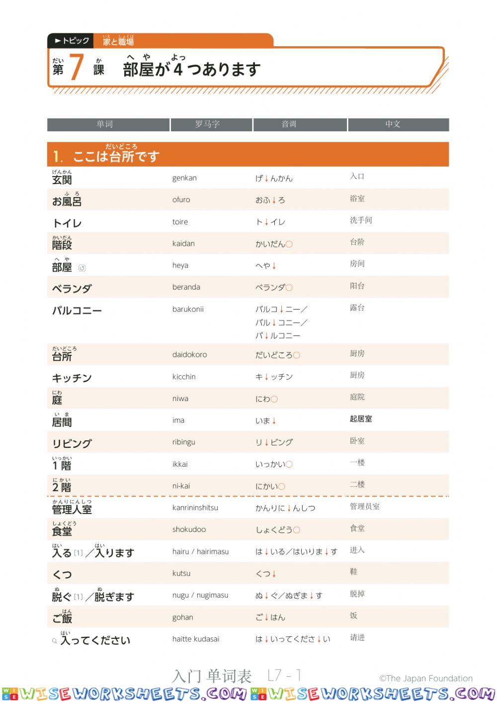 いろどり入門l7中国語