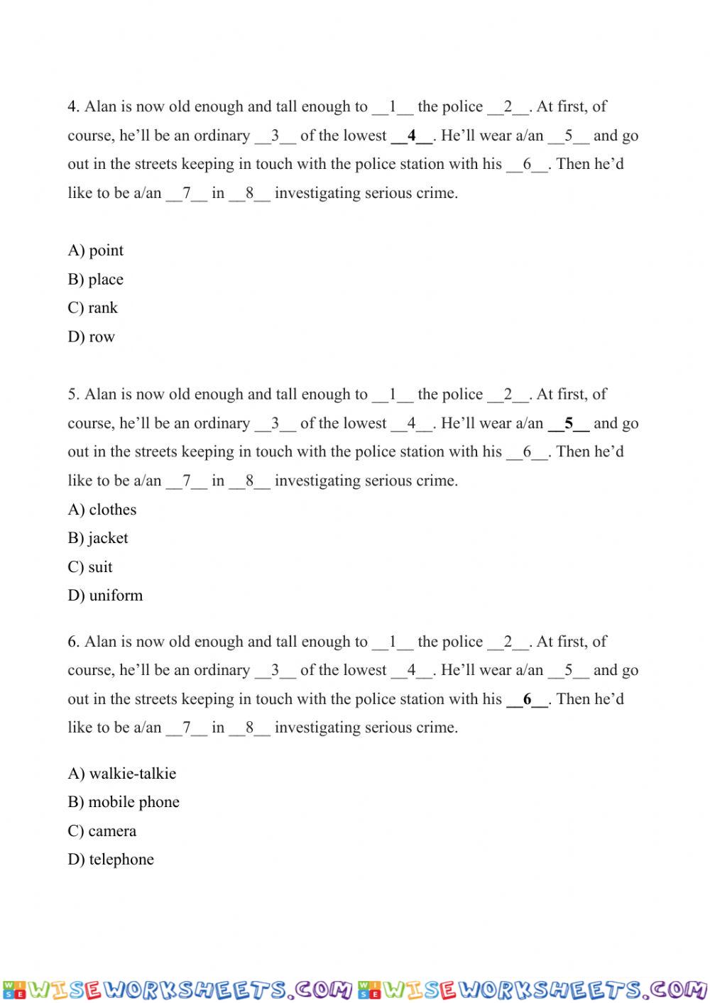 worksheet