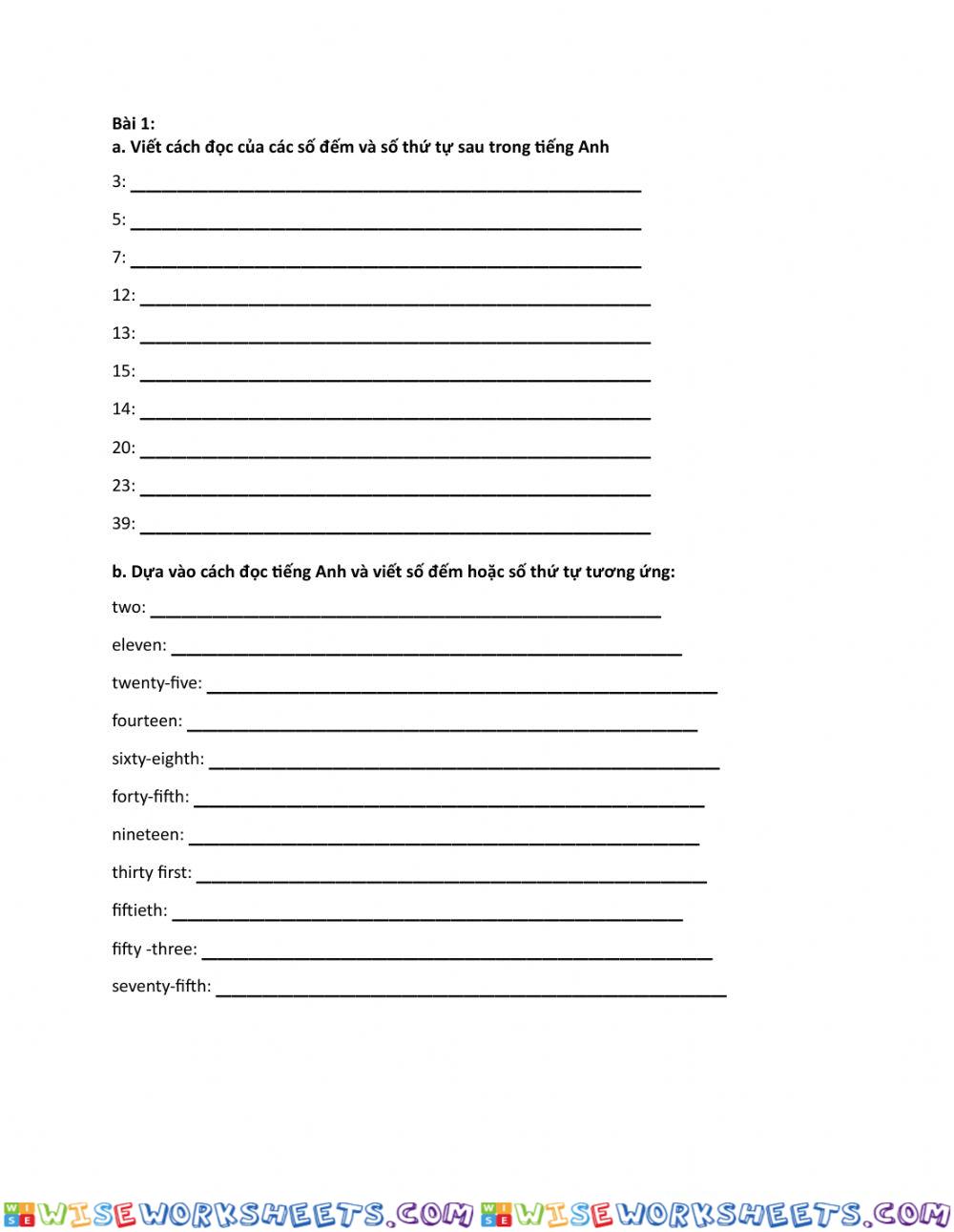 worksheet