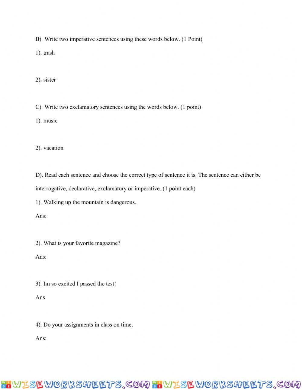 worksheet