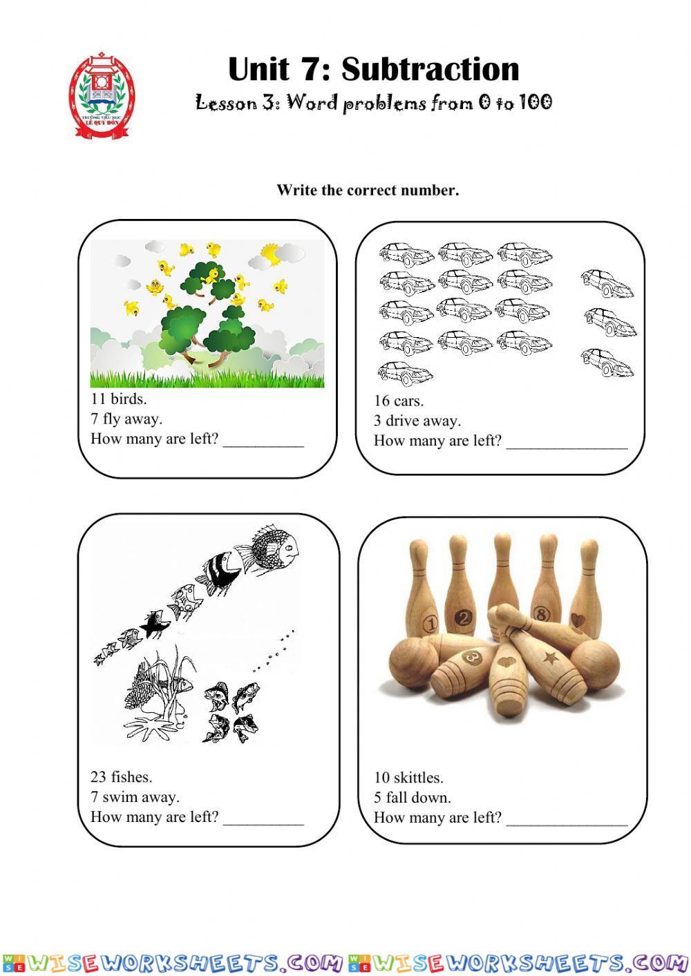 MATH2 U7L3-Subtraction word problem