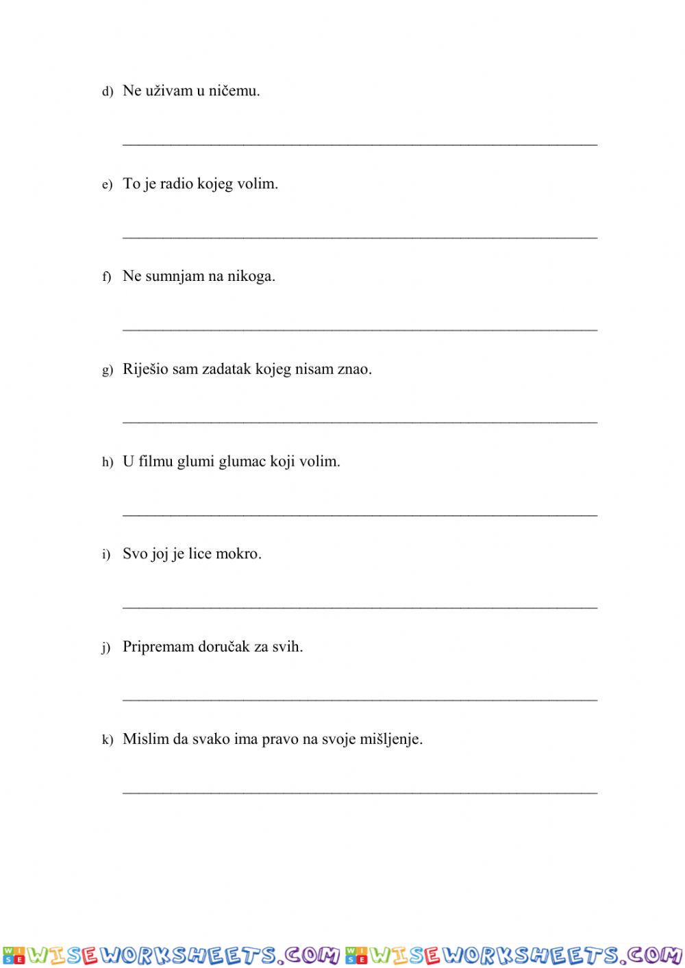 worksheet