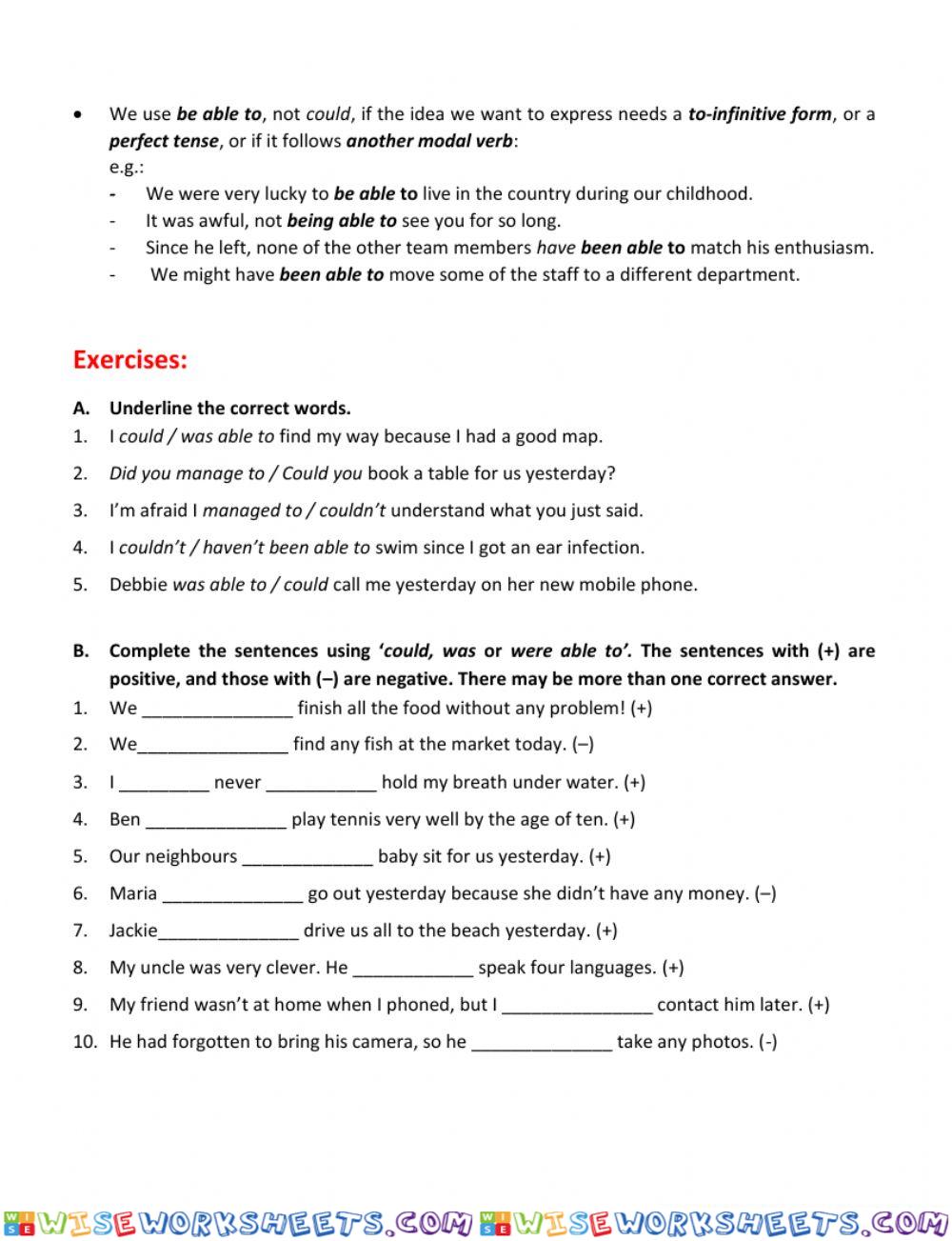 worksheet