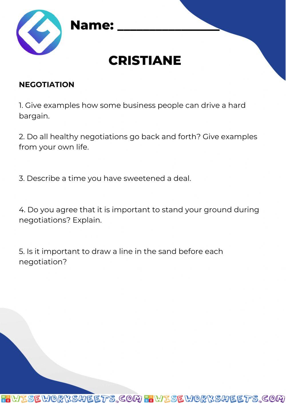 Cristiane exam