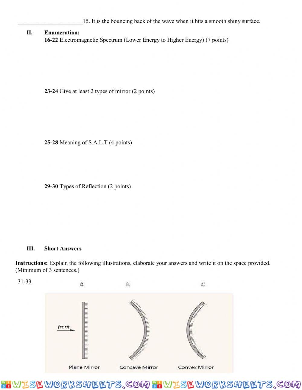 worksheet