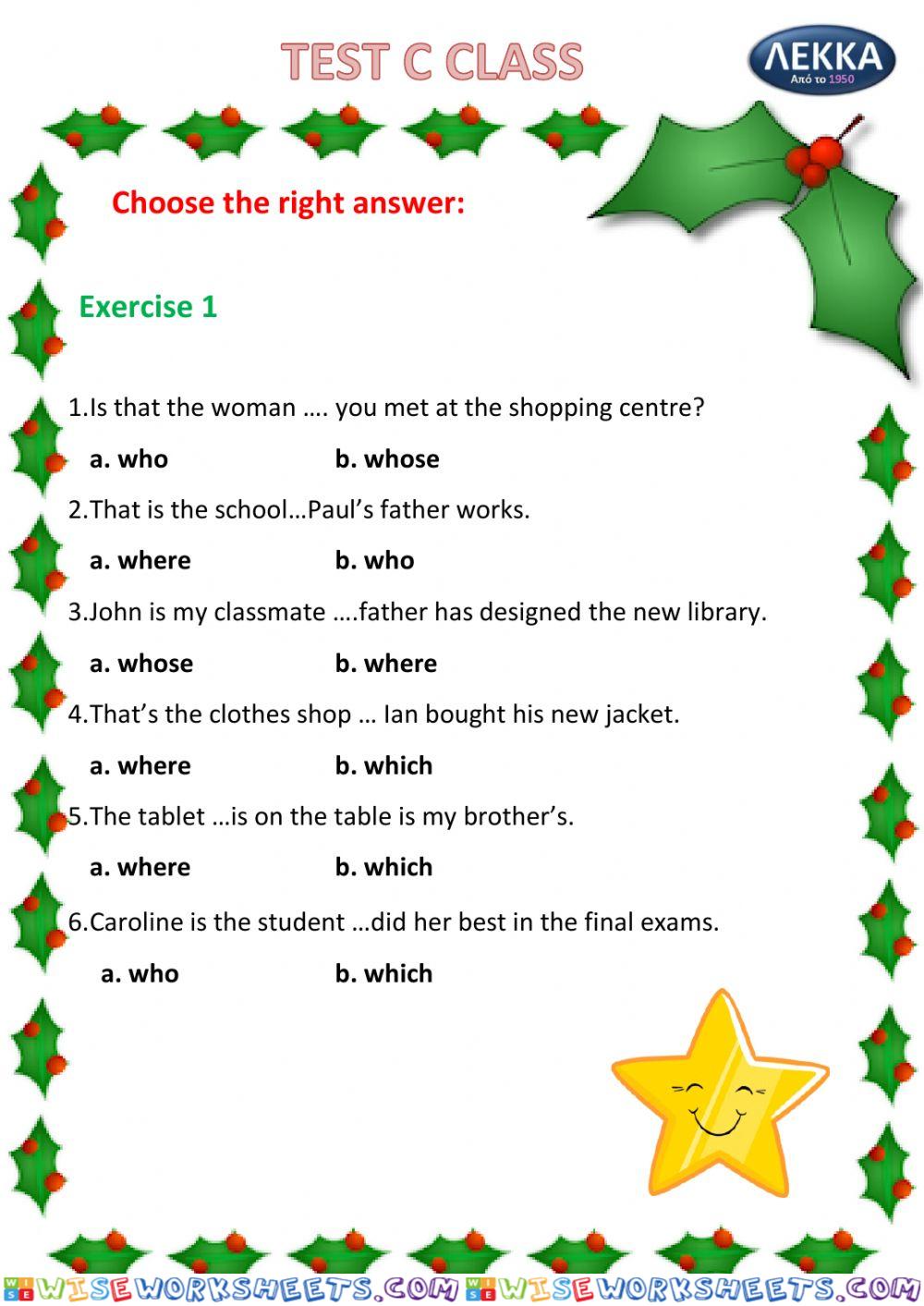 Test C cLass Grammar