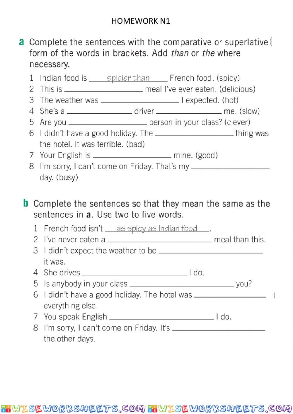 worksheet