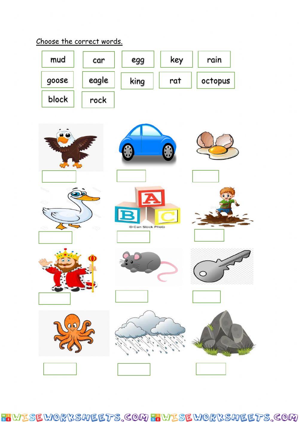 Phonics worksheet 1