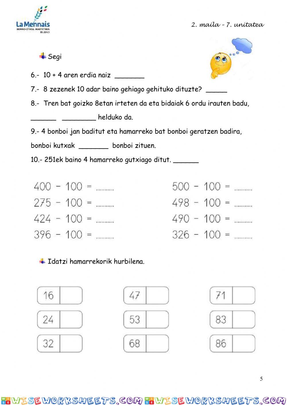 worksheet