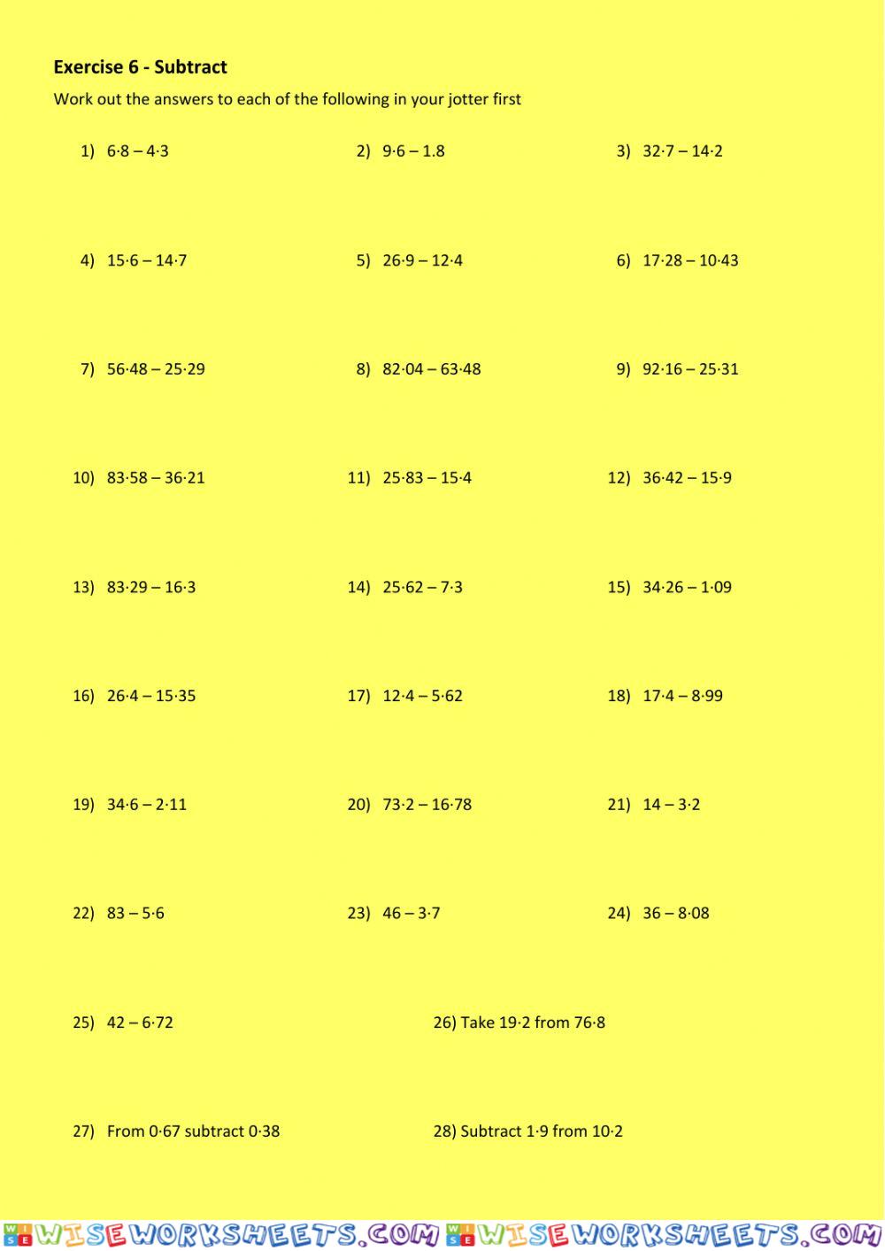 worksheet