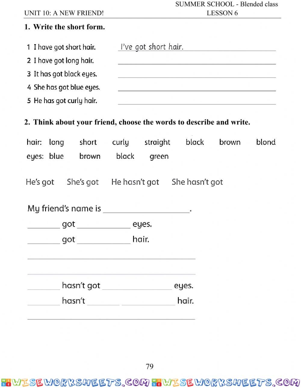 worksheet