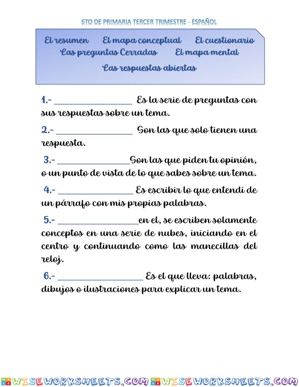 Guia de estudio 3er rimestre español 6to grado primaria