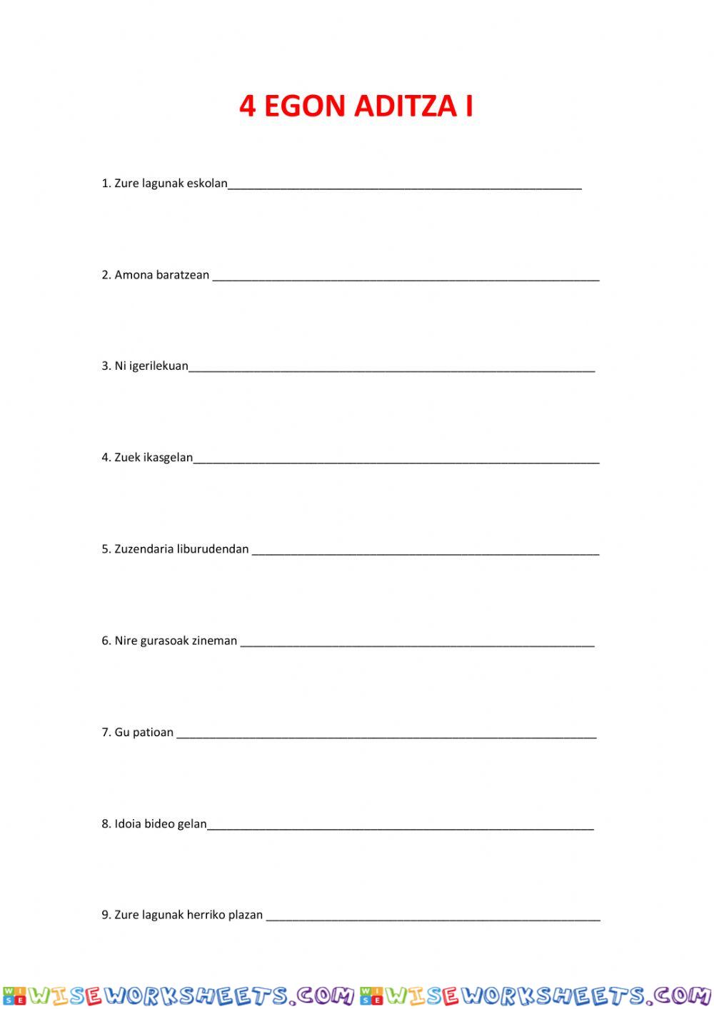 worksheet