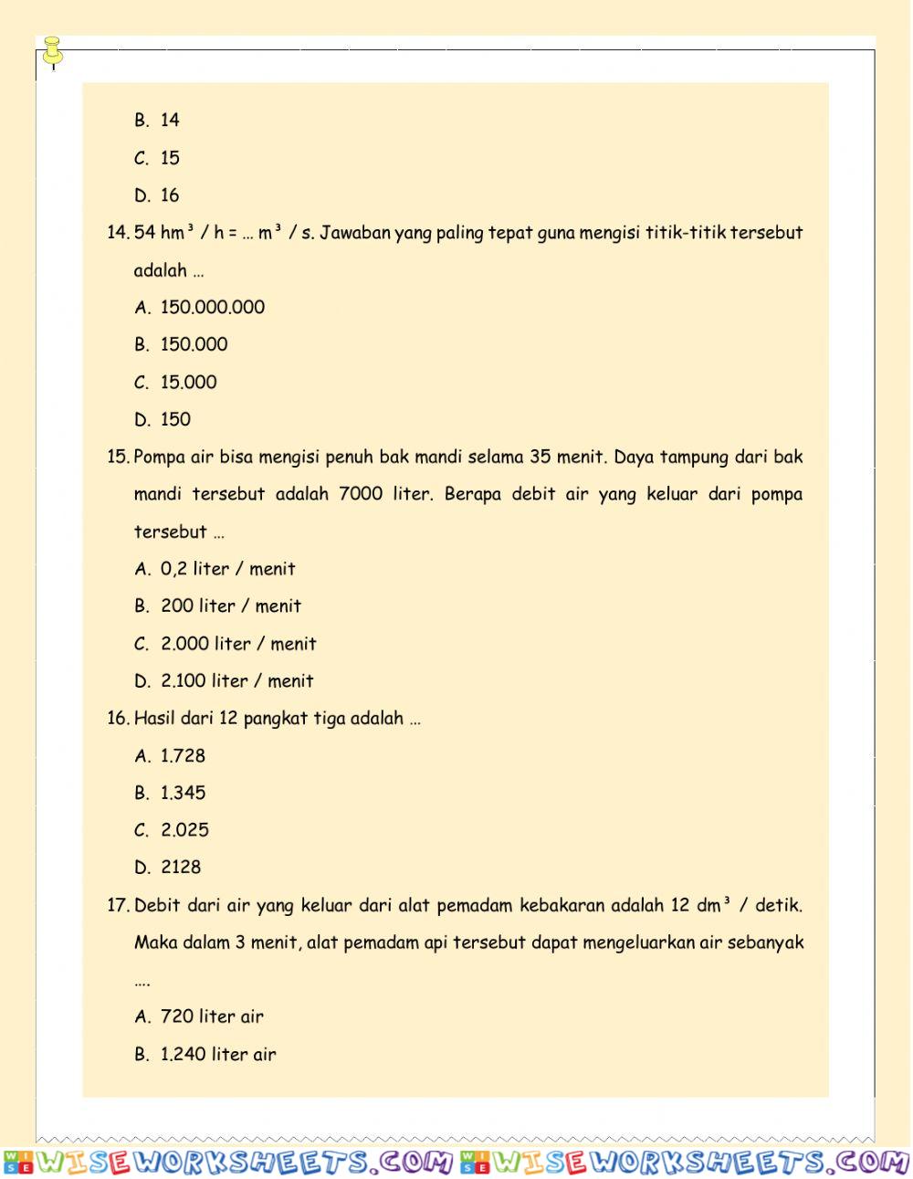 worksheet