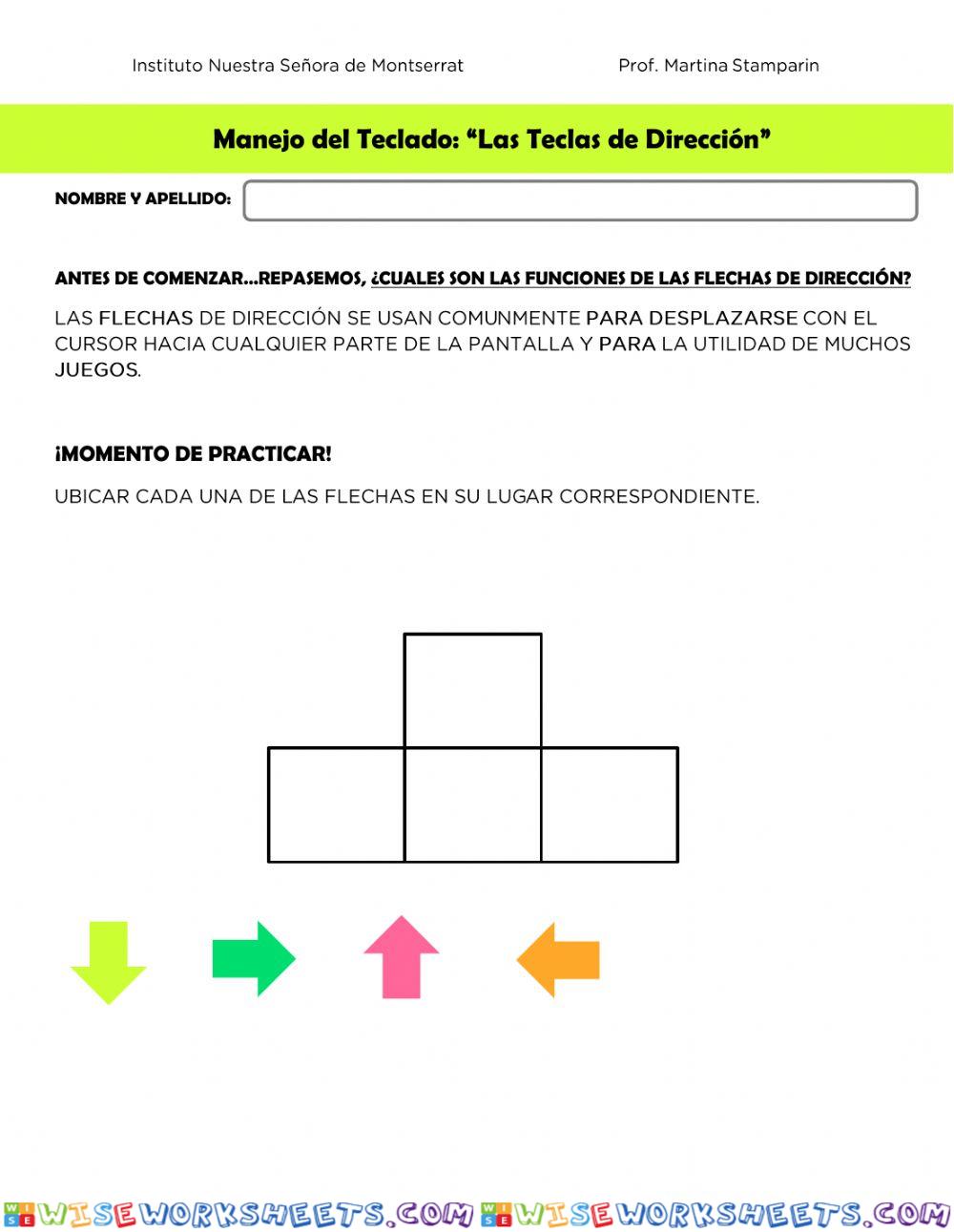 Teclas de Dirección