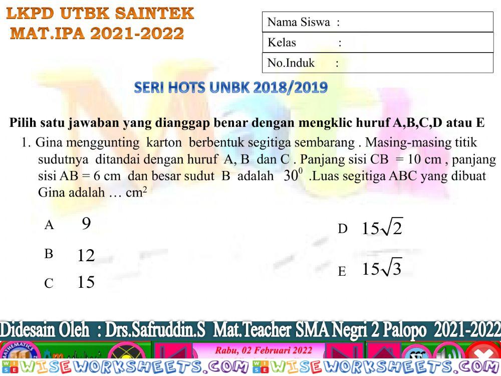 Utbk matematika saintek