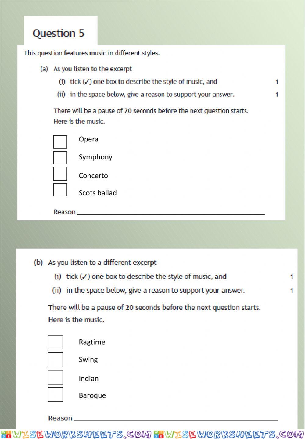 worksheet