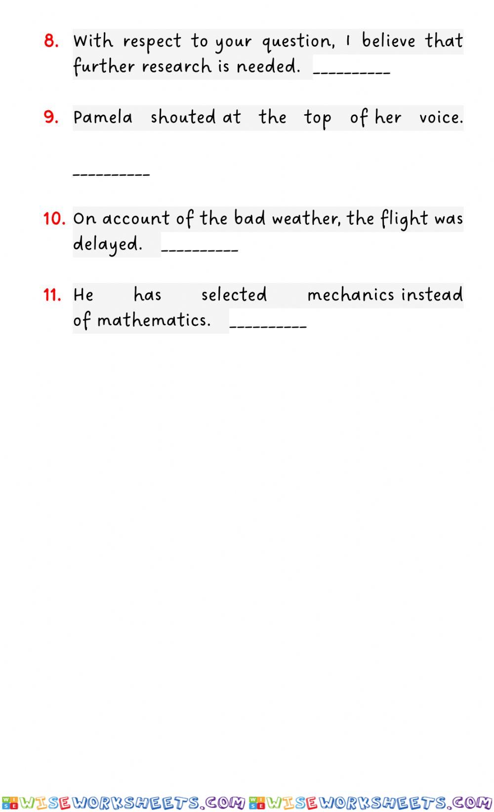 worksheet