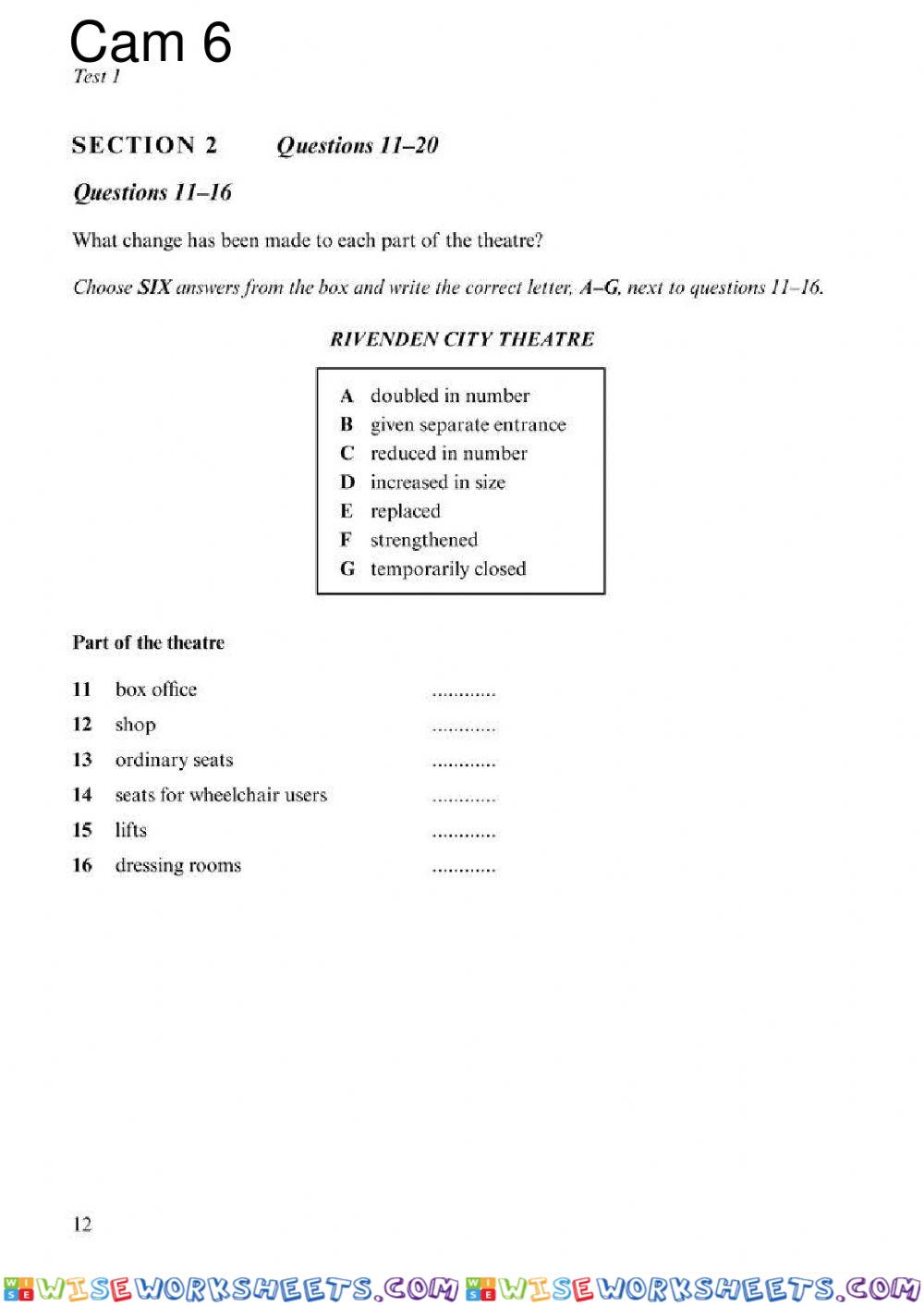 worksheet