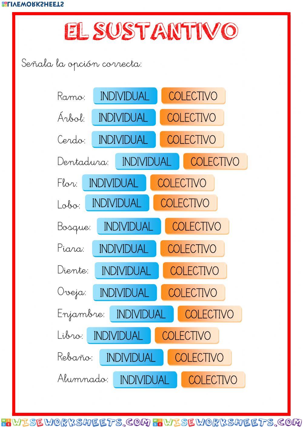 Sustantivo individual