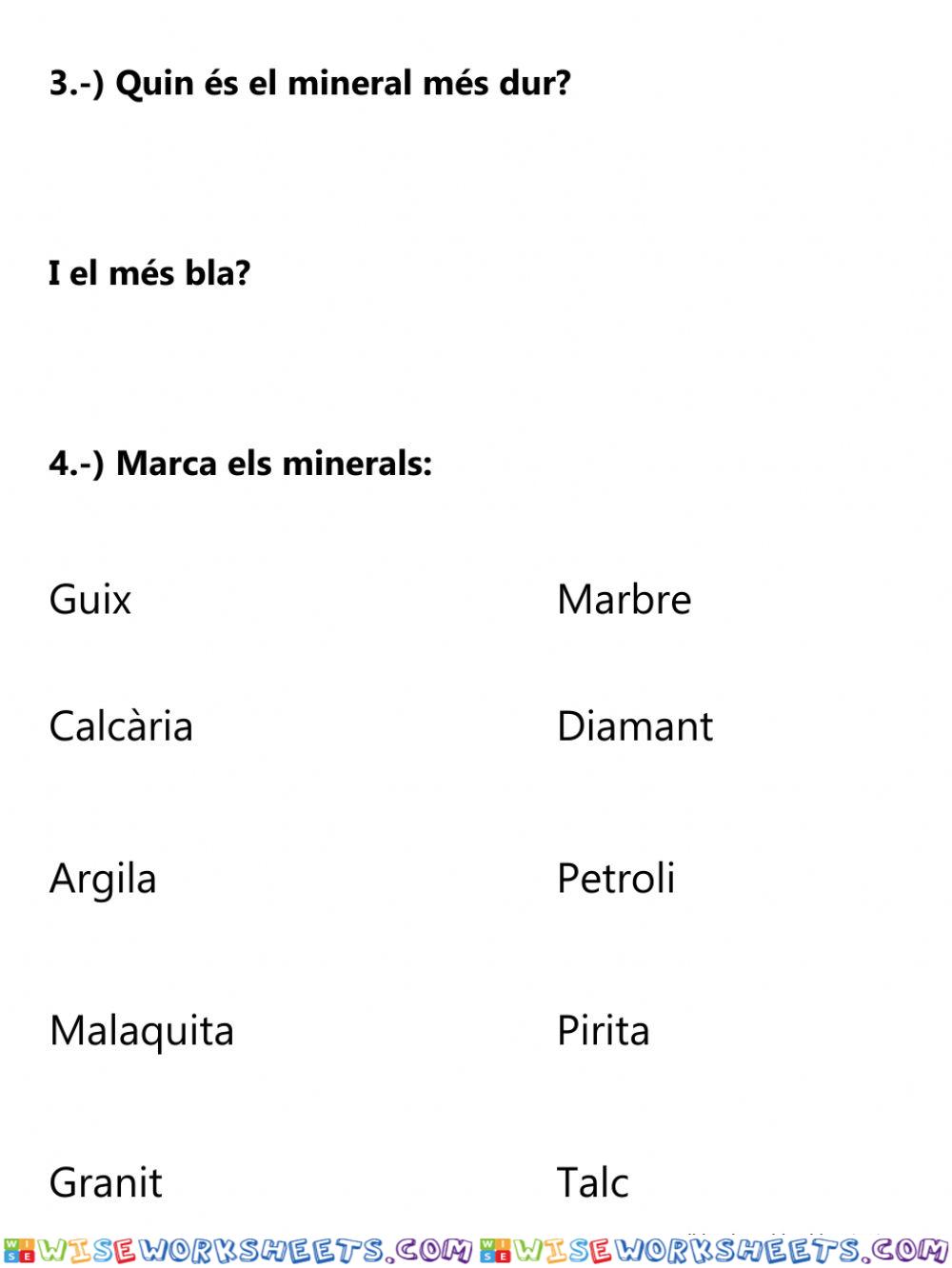 worksheet