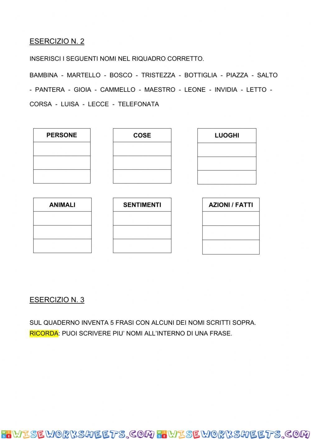 worksheet