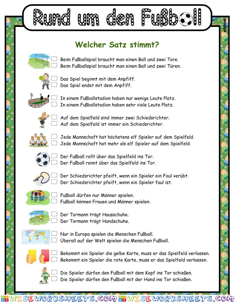 Welcher Satz stimmt?