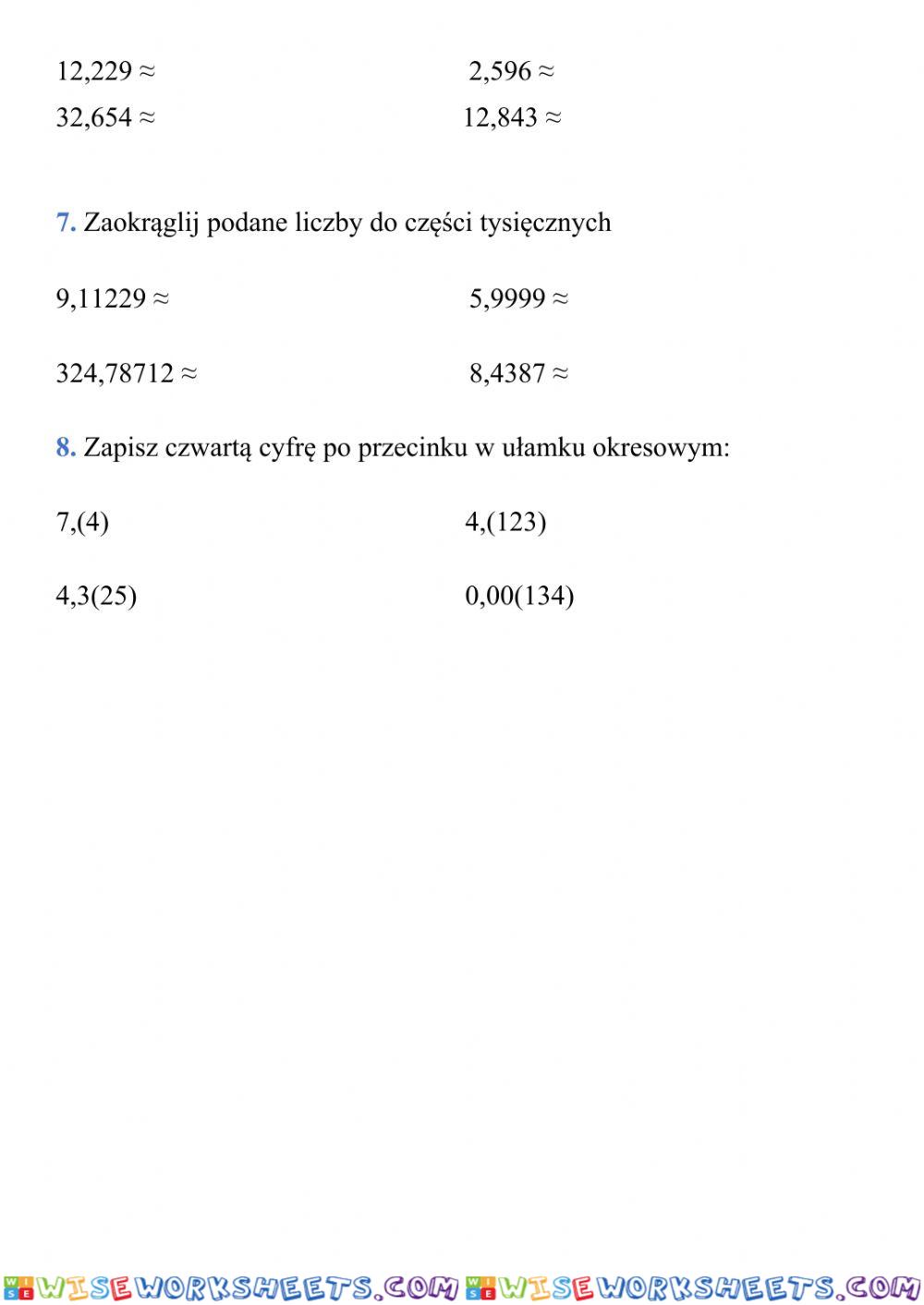 worksheet