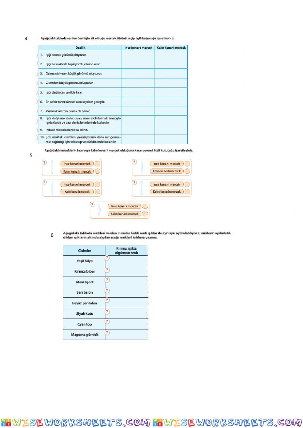 worksheet